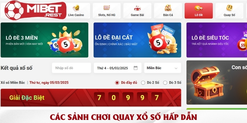 Xổ số Mibet cung cấp tỷ lệ trả thưởng siêu cạnh tranh 2 cac-sanh-choi-quay-xo-so-hap-dan