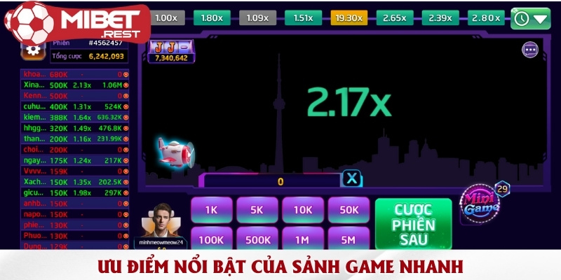 Mẹo tham gia chơi game nhanh Mibet dễ hiểu dễ thắng 2 uu-diem-noi-bat-cua-sanh-game-nhanh